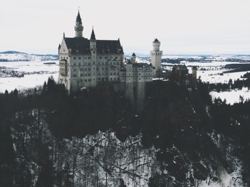 The Castle Neuschwanstein, Germany. The Architecture embodies romantism.