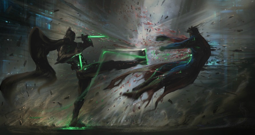 youngjusticer:  The night is darkest just before the dawn… Of JUSTICE. Batman vs.