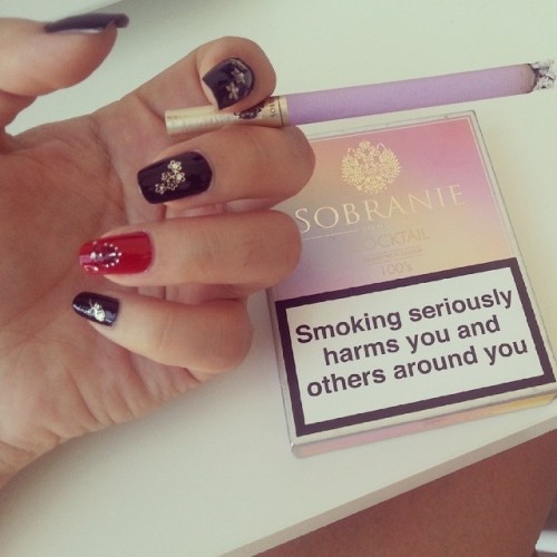 cigarettesforever:Sobranie Cocktail 100s.The most stylish way to kill yourself.