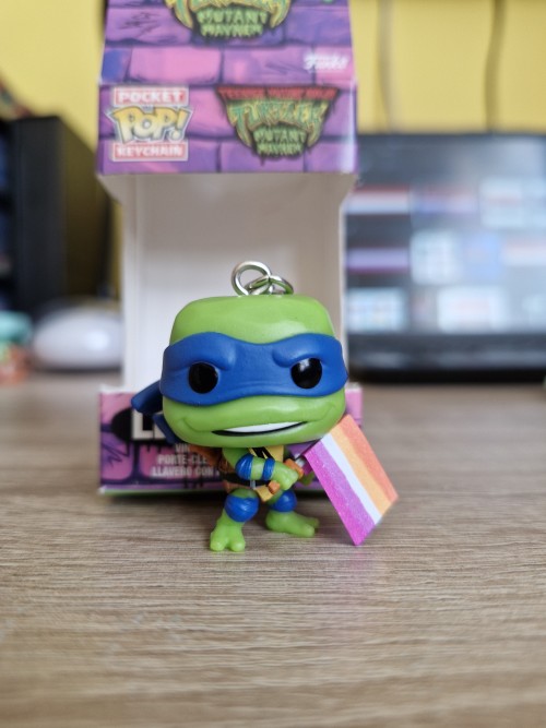 My Beloved And Amazing Brother Bought Me A Mutant Mayhem Leo Keychain, And I Love Him So Much He's So