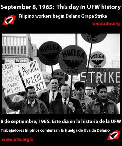 Yesterday was the 49th anniversary of the 1965 Delano Grape Strike. Pay respect and honor the leader