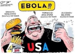 petitejoliefleur:  unofficiallylegit:  DEADASS  BUt LIKE HONESTLY.  Can I just say though like, we&rsquo;ve had problems with tobacco, alcohol, obesity, diabetes etc. ever since forever here in America. Just the fact that Ebola is new makes it scary to