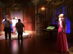 boxlunches:  jasminescarpet:  eventheslightestrayofsunshine:  stuffmeekolikes:  noplacelikedisney:  carousel-of-progress:  &ldquo;Aurora waits in the shadows whilst guests freak over Elsa and Anna&rdquo;. This picture is so sad, in a strange sort of way.