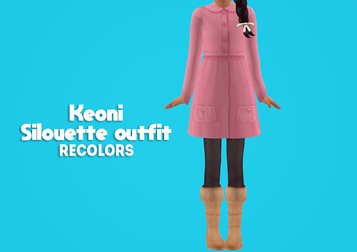[ts2] Keoni silouette outfit - recolors 7 colorschildouterwearCredit: Keoni, eltaninz, siluetta[DOWN