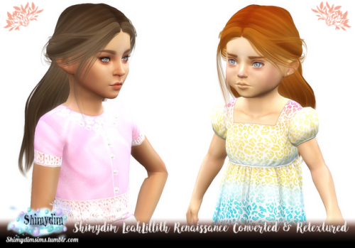 shimydimsimss:  [TS4] -  LEAHLILLITH RENAISSANCE CHILD &amp; TODDLER CONVERSION + OMBRE 48 