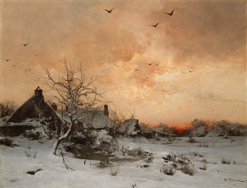 met-european-paintings: January: Cernay, near Rambouillet by Léon-Germain Pelouse, European P