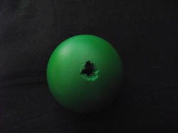 dare-master:   DIY Ball Gags Required: A stress ball or Plastic Toy ball or Hollow baseball with holes A short length of bamboo Elastic off swimming goggles (this allows quick gagging/ungagging but it impossible to get off without your hands!) For the