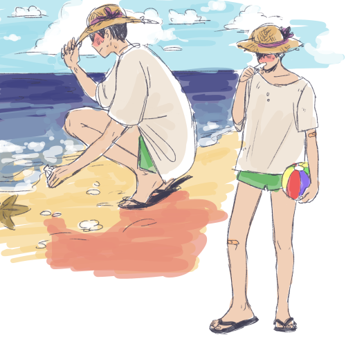 ohmilk - summer kageyama doodles for @cranbearly