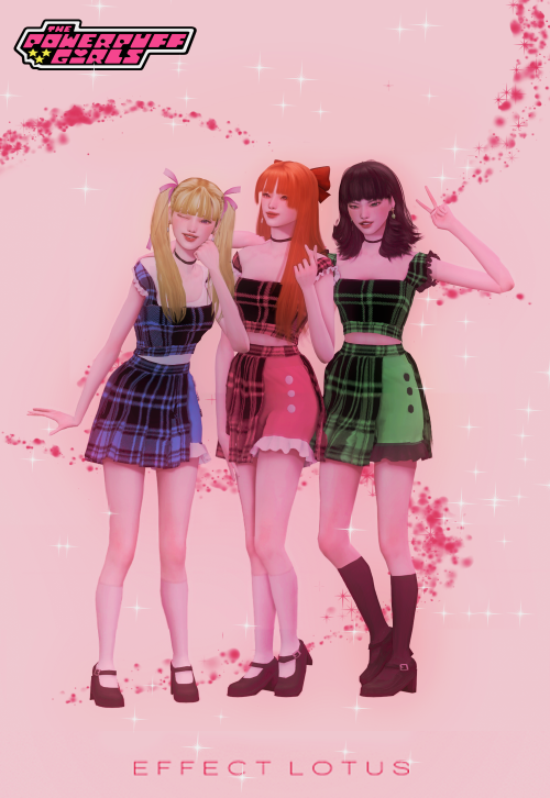 [EL] POWERPUFF GIRLS POSEPACK (This posepack includes 3 group poses)You will NEED:-andrew’s po