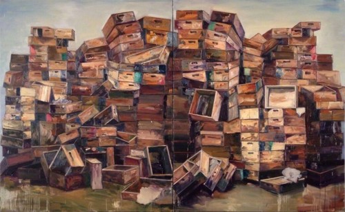 Ge Yan aka 葛彦 (Chinese, b. 1984, Guoyang, An-hui  Province, China) - 1: Piled Castles Series, No. 4,