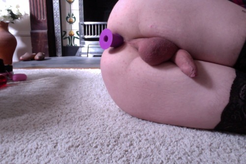 hushed-fantasy:  a quick album with my purple dildo and plug.