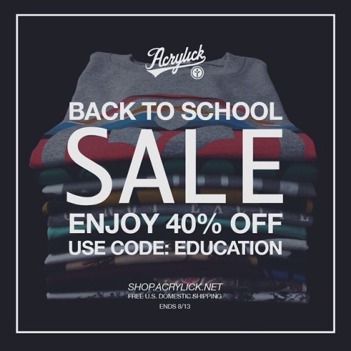 Back to School Sale starts now
Back to School Sale starts now, Enjoy 40% Off any order. Includes current and past season Men’s, Women’s and Accessories!