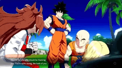 msdbzbabe:Android 21 Dragon Ball FighterZ In-Game Trailer gifset Aw, I was hoping she was evil. Maybe this is just a front and it’ll turn out that she is later in the game?