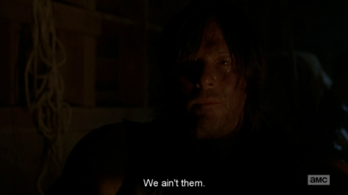 thewalkinggifs:why does this look like rick’s giving daryl a grammar lesson and daryl’s just not hav