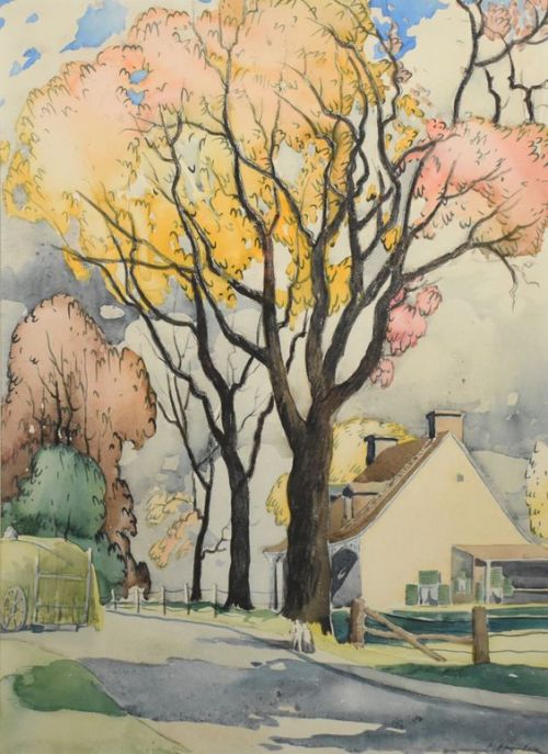 thewoodbetween:Paysage, Ste-Rose - Marc-Aurele Fortin.