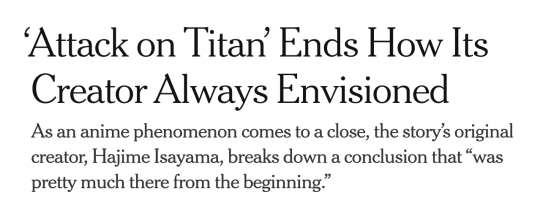 Attack on Titan' Ends How Its Creator Always Envisioned - The New York Times