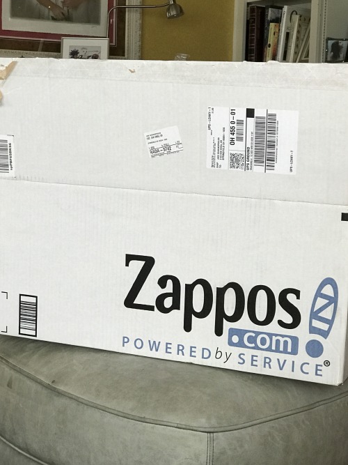 My mom got us Bruno Mars tickets for Christmas and she put them in this giant ass Zappos box “becaus