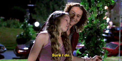 televisionfilmgifs: Why are you doing this? I told you, you may have a concussion. 10 Things I 