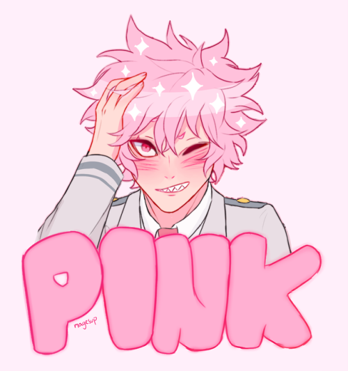 magesup: this is the closest thing well probably ever get to a canon pink kiri  horikoshi please let me see my pink boi 