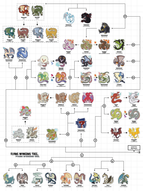 bonboro:Flying wywern evolutionary tree.(Link for high resolution