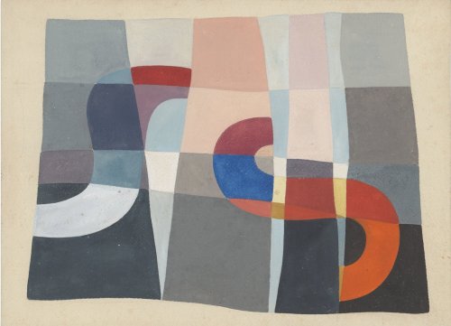 Sophie Taeuber-Arp, Composition à Formes de ‘S’(Composition With “S” Forms), 1927.Credit…Stif