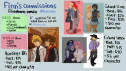 finndraws:  Hi everyone! I am opening commissions for the summer, for more examples of my work, please visit my blog, and if you are interested in commissioning me! fill out this google form. Reblogs are appreciated!