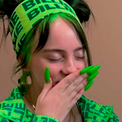 stuffeilish:  icons billie eilish green hair