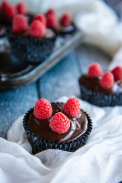 chocolatefoood:  Chocolate Raspberry Cupcakes