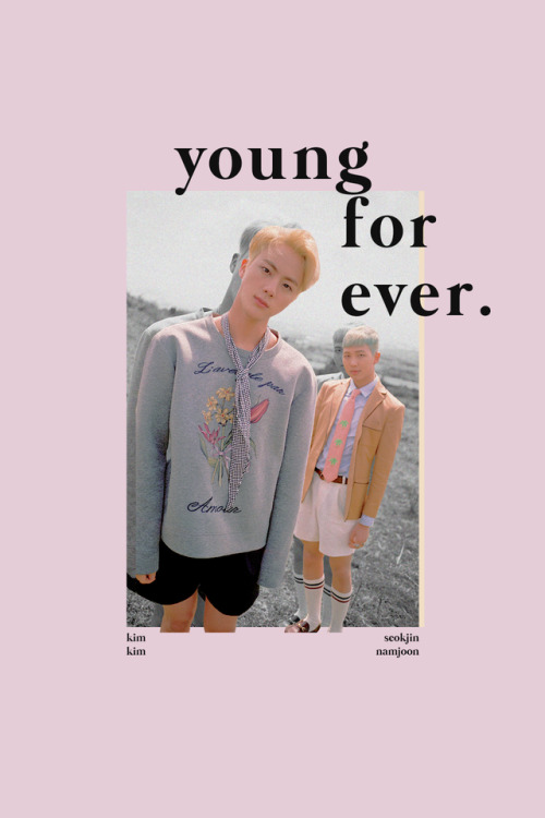 lovendletter:forever, we are young.#BTS #YoungForever #Bangtan #Graphic