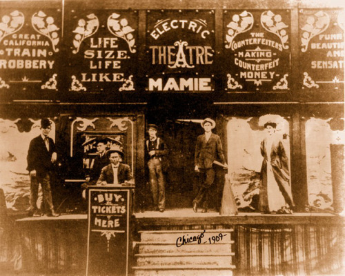 Entrance to a series of side shows at the White City Amusement Park, 1909, Chicago.