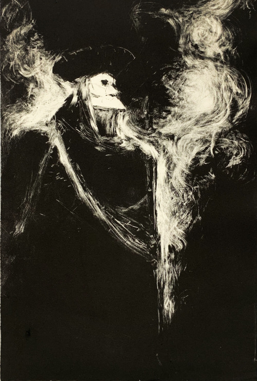 SILENCE+OMENS+Dark Field Monotype [Full Bleed Print]Ink on Paper, 15 x 222019~Age