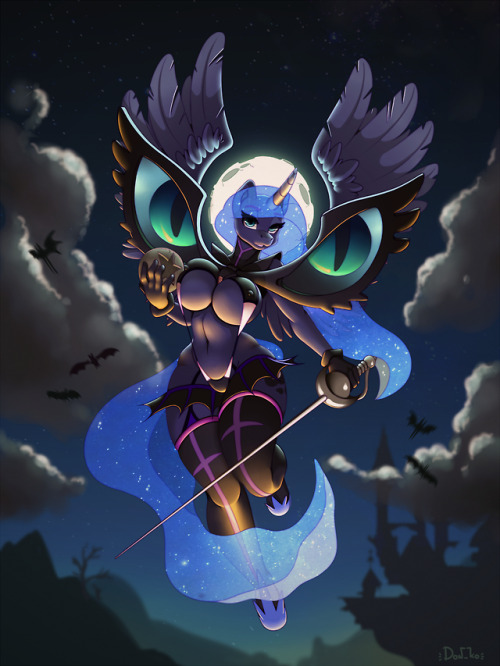 MLP x Kill la Kill! Thought Kamui Nighmare Moon would fit Princess Luna really nice for Halloween! H