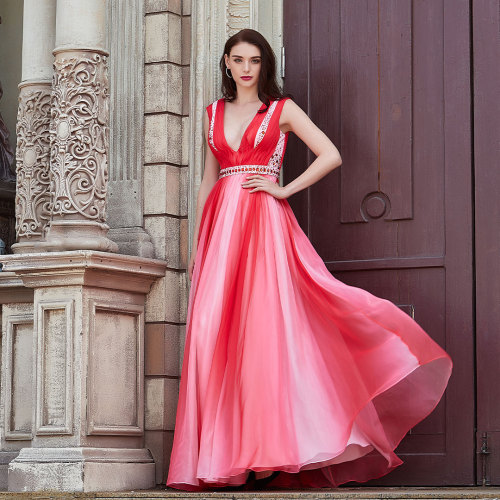  eDressit New V-Cut Straps Gradient Colour Party Bridesmaid Dress (00202256)