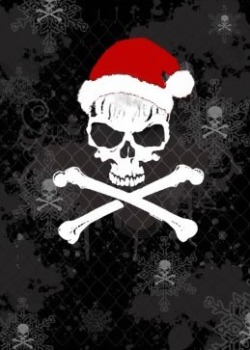 ink-metal-art:  SANTA SKULL AND CROSSBONES