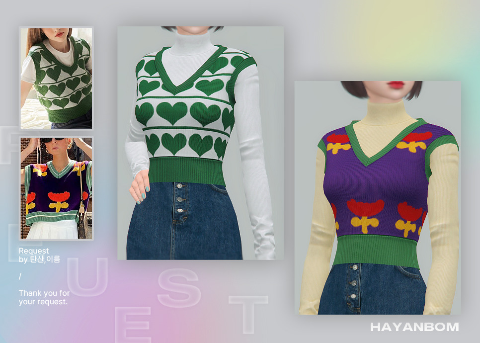 hayanbom:[HYB] SNOW VEST & TURLENECK Mesh & Texture by HAYANBOMAll Lods ...