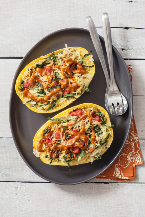 wholefoods:  Roasted Spaghetti Squash with Almond Curry… Simply spectacular! 