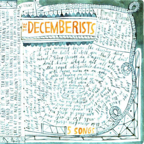 The Decemberists – 5 Songs. Hush : 2003. #rock music#indie rock#folk rock#the decemberists#2003#hush records#2000s#2000s rock#ep