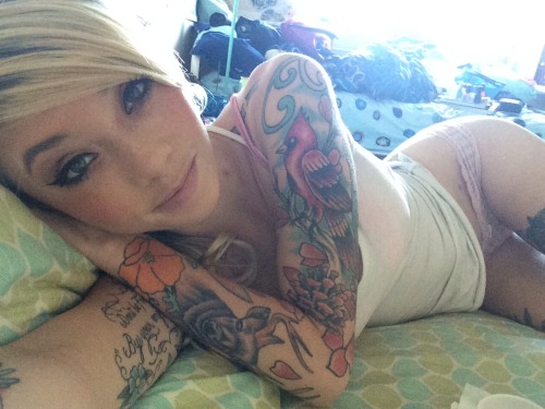 Very cute petite tattooed blonde