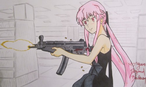 Drawing Mirai Nikki ( Yuno Gasai )