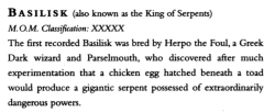 fandomsardonic: I don’t know what’s funnier: 1) The method of breeding basilisks.2) The fact that Newt provides instructions for breeding them.3) The fact that Newt provides tips for evading the law while breeding a basilisk. Also, didn’t he work