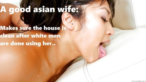 nonogook: deprivedasianwife: i make sure my husband comes home to a clean house! 亚洲淫妻，老外专用