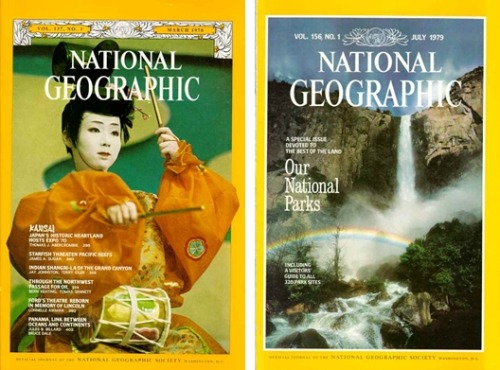 vintagenatgeographic: Evolution of the cover National Geographic | 1890-1979