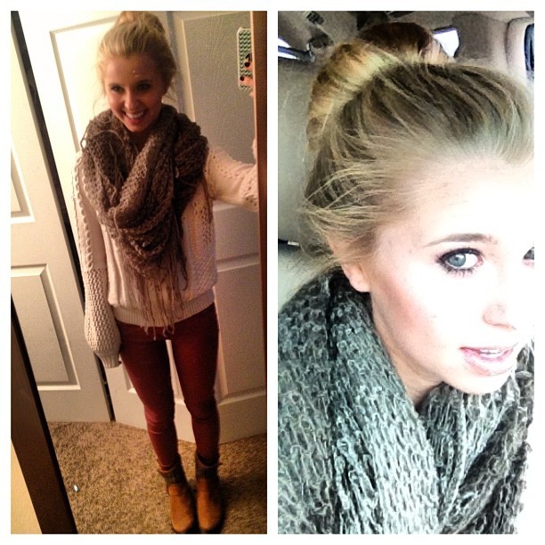 Look discovered the sock bun! #ootd