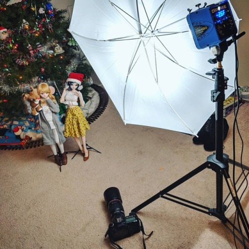 Just wrapped a holiday photo shoot with my two Smart Doll girls. Here are a few teaser shots with my