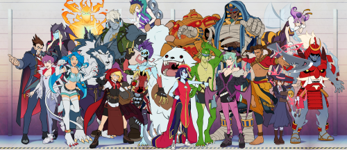yeomanstuff:mleelunsford:All my Darkstalkers redesigns in one image! I really like these. Captures t