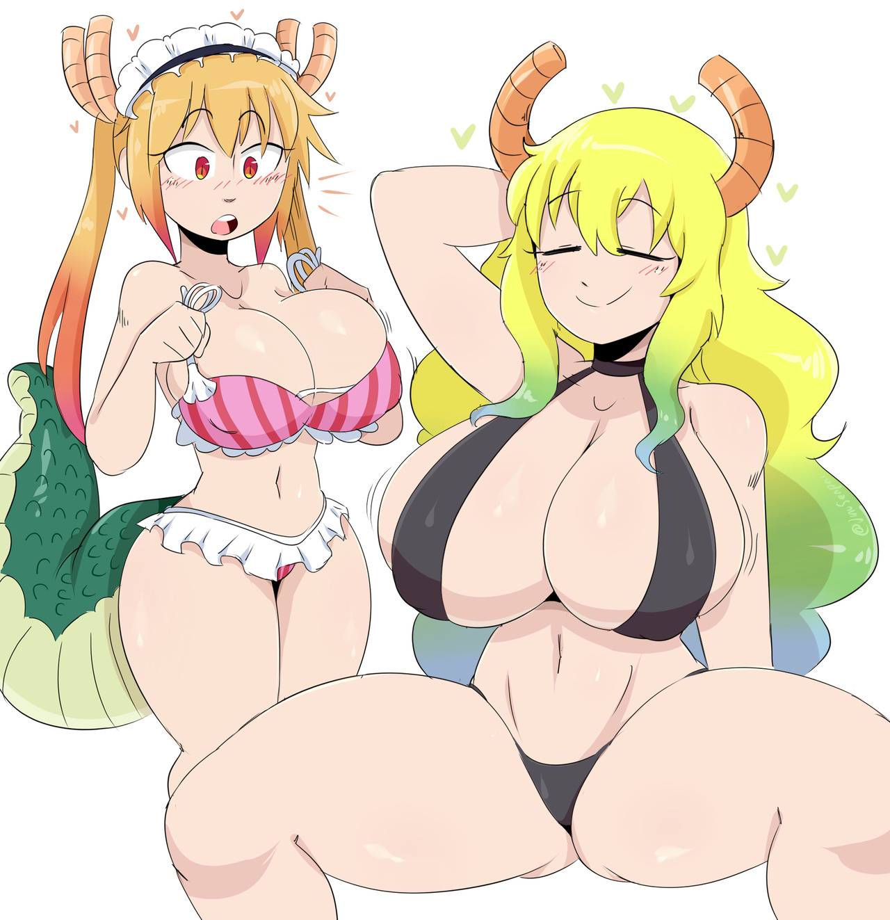 bungee-gumu:  Tohru and Lucoa My twitter