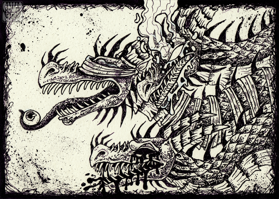 novelteeth:Inktober 2017 Day 24: Blind DragonOriginal for sale here!