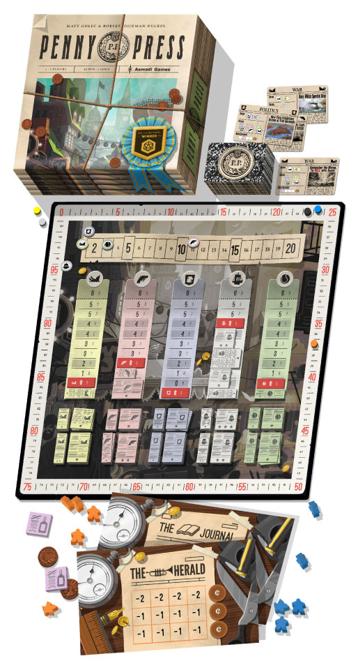 Heres An Illustration I Did For The Board Game Penny Press. They Were On CAHs Board Game Show Table Top