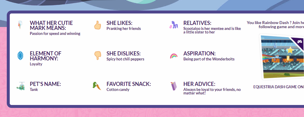 [mylittlepony.hasbro.com]Casual mlp fans are like ‘yeah Rd likes cotton candy’,