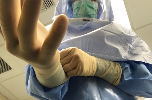 I love it when my boyfriend puts on the extra surgical personal protective gear on!